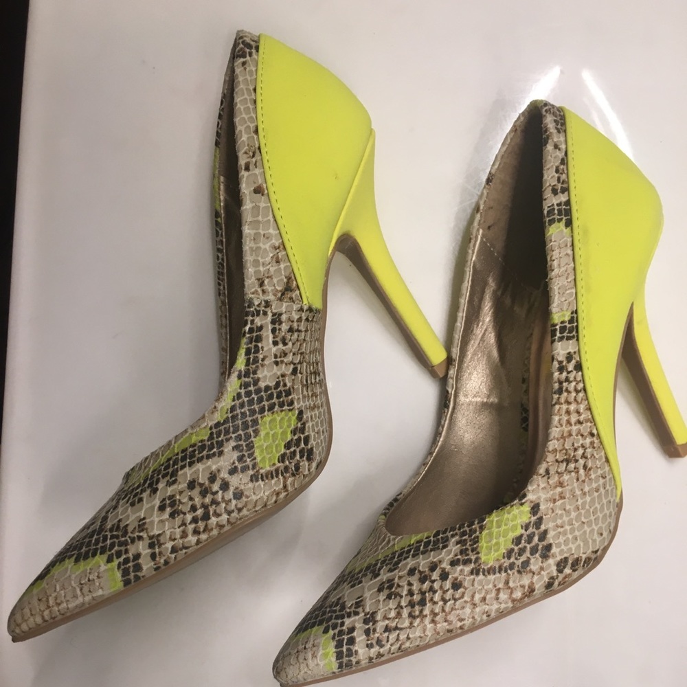Mixi Snake Print Color Heels